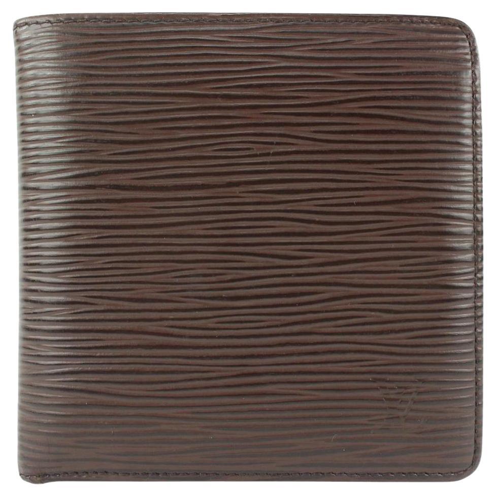 Louis Vuitton Moka Brown Epi Leather Slender Multiple Marco Florin Wallet For Sale