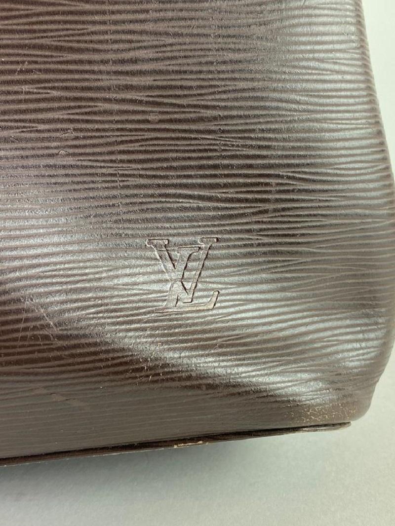 Louis Vuitton Moka Epi Leather Brown Manadara MM Hobo  Shoulder bag 3lvm128 For Sale 5