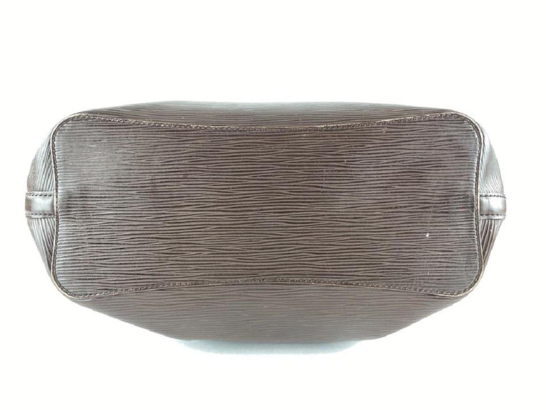 Louis Vuitton Moka Epi Leather Brown Manadara MM Hobo  Shoulder bag 3lvm128 For Sale 4
