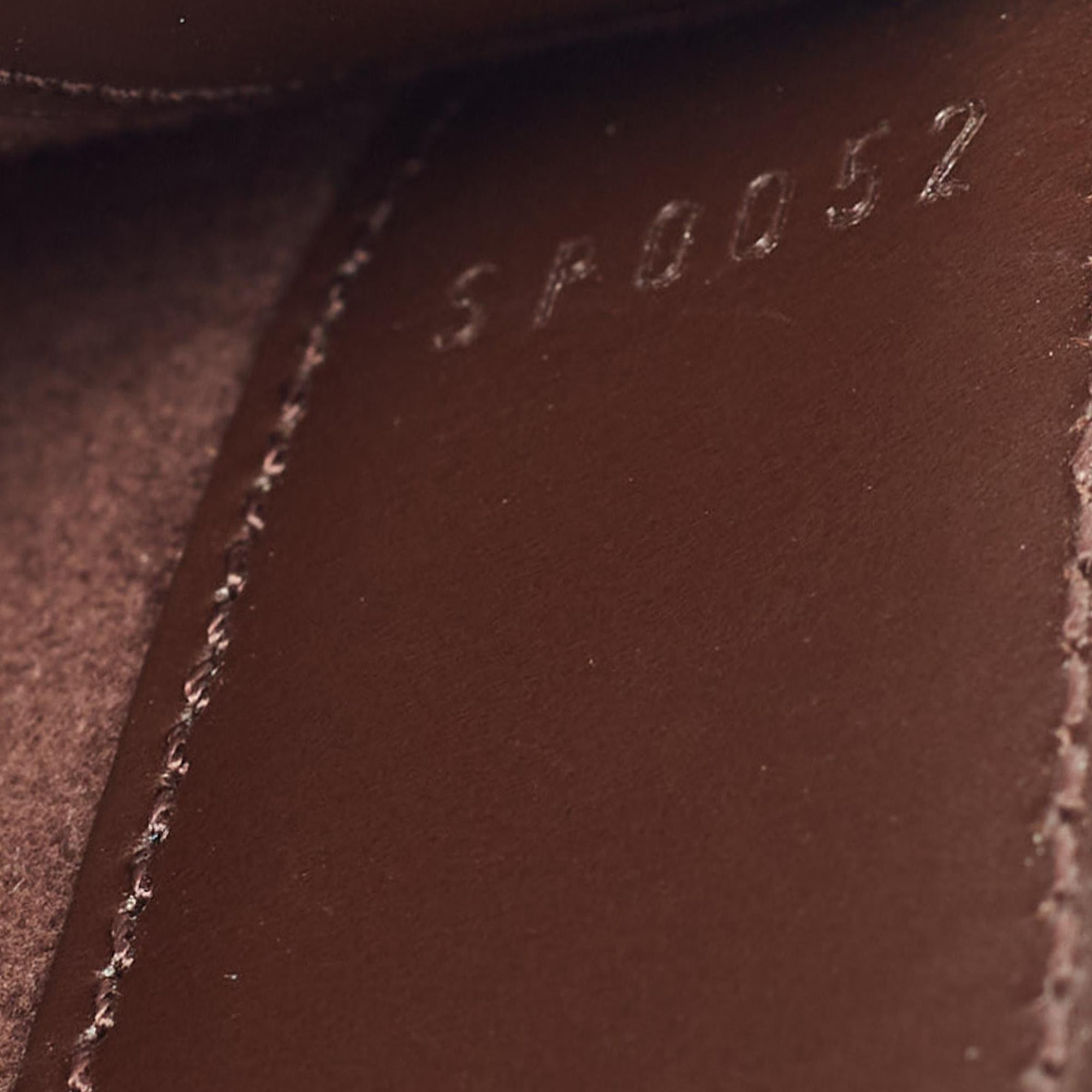 Louis Vuitton Moka Epi Leather Demi Lune Pochette Bag 7