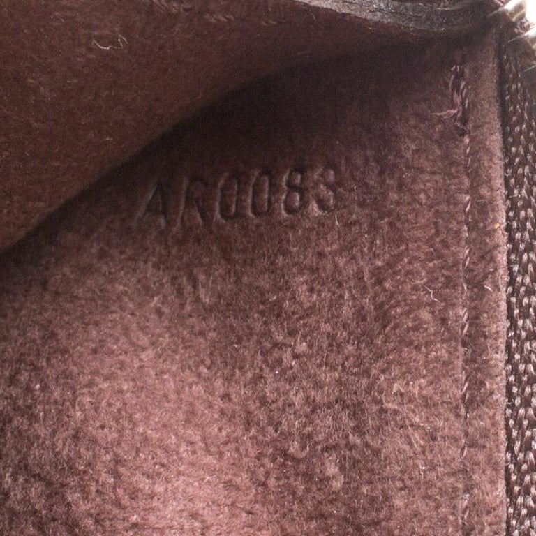 Louis Vuitton Moka Epi Leather Pochette Accessories For Sale at 1stDibs