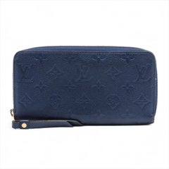 Louis Vuitton Momogram Empreinte Zippy Wallet Denim Blue