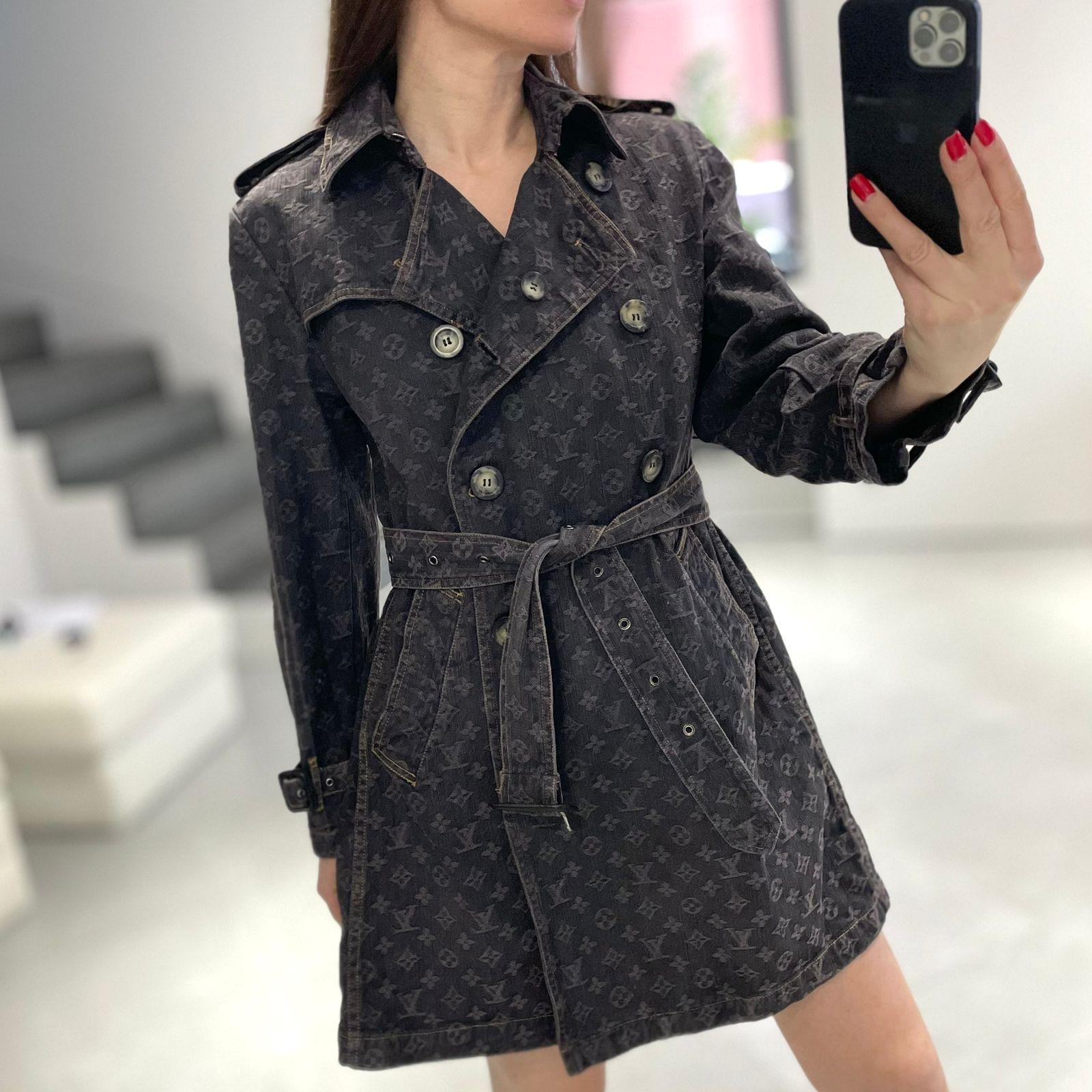 Black Louis Vuitton Monogram Logo Cotton Jacket For Sale