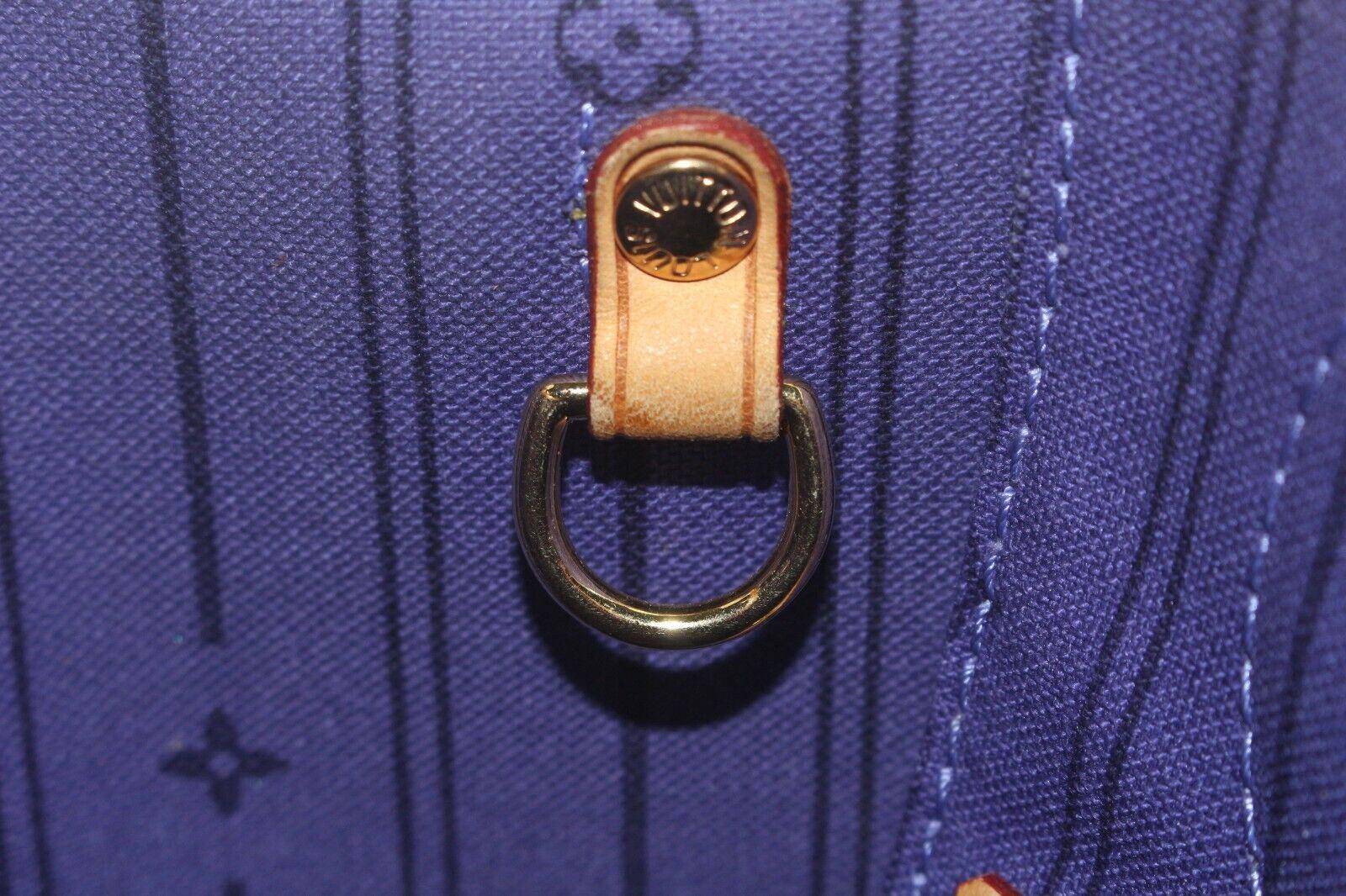 Louis Vuitton Mon Monogram Neverfull PM with Purple Yellow Stripe 3LV823K 1
