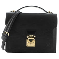Authentic Louis Vuitton Black Epi Leather Neo Monceau Messenger