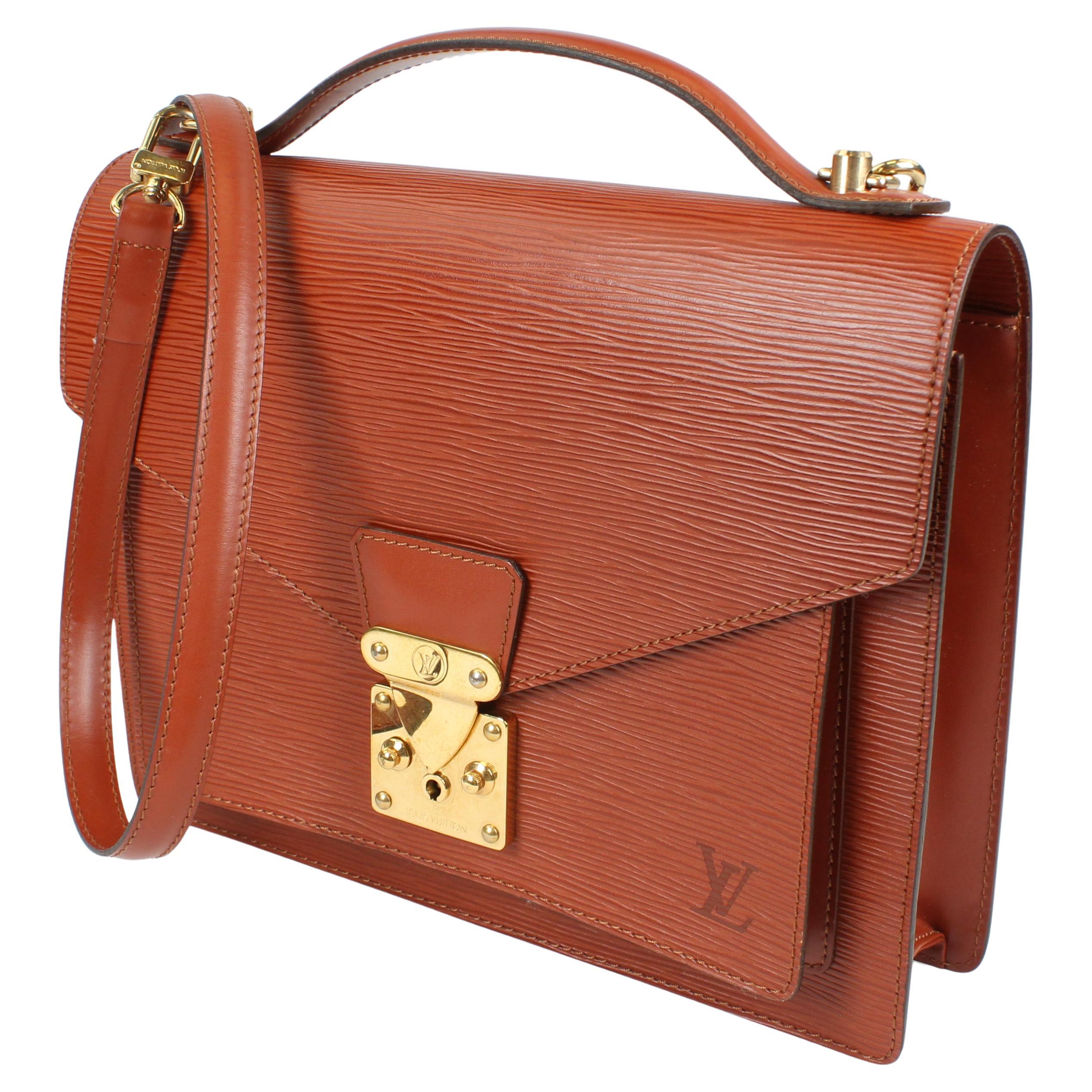 Louis Vuitton Monceau Crossbody Bag in Leather For Sale