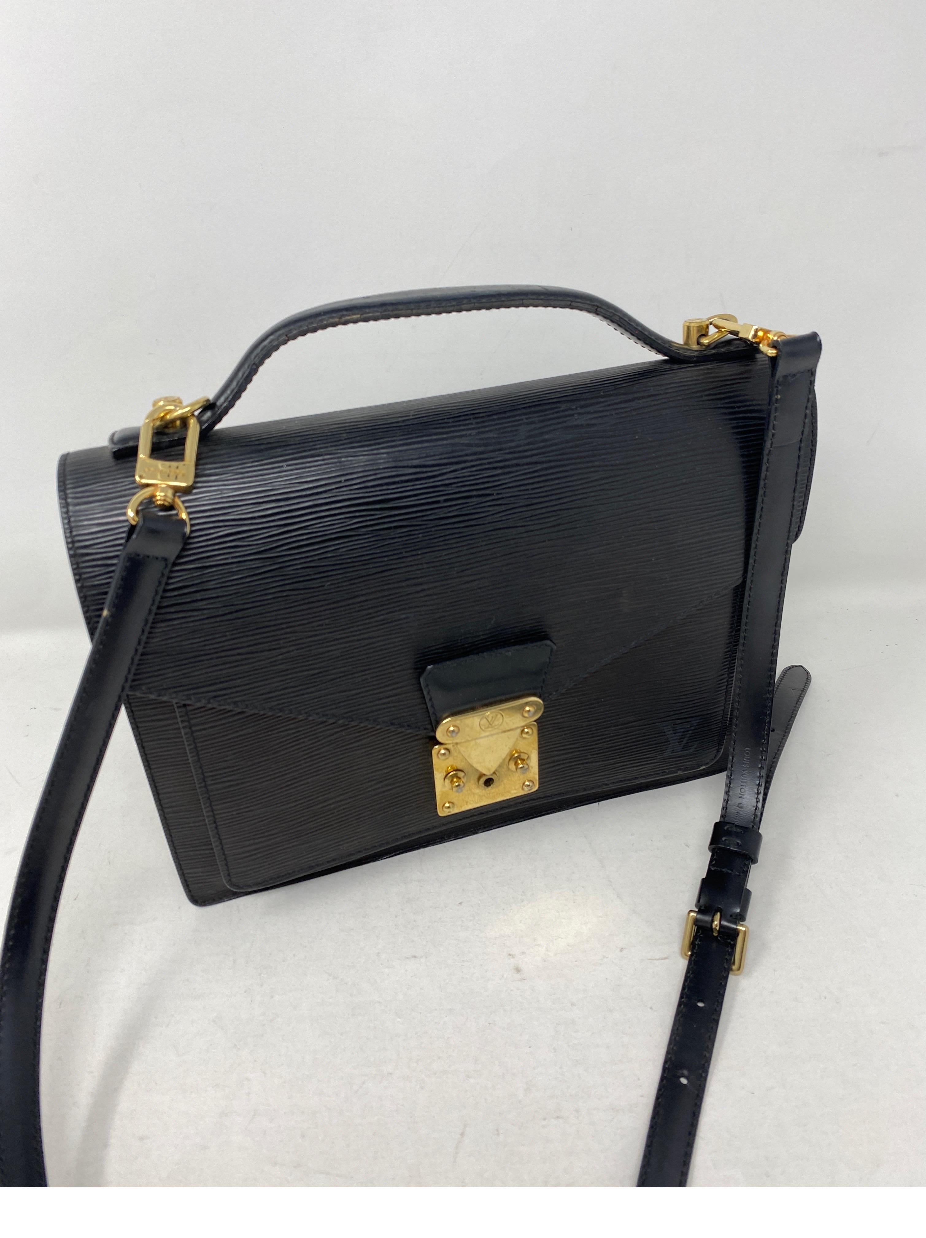 Black Louis Vuitton Monceau Epi Crossbody Bag 