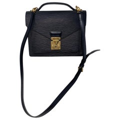 Monceau leather handbag Louis Vuitton Black in Leather - 24972704