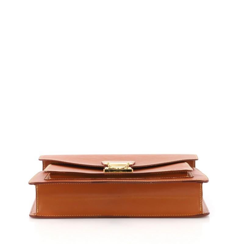 Brown Louis Vuitton Monceau Handbag Epi Leather