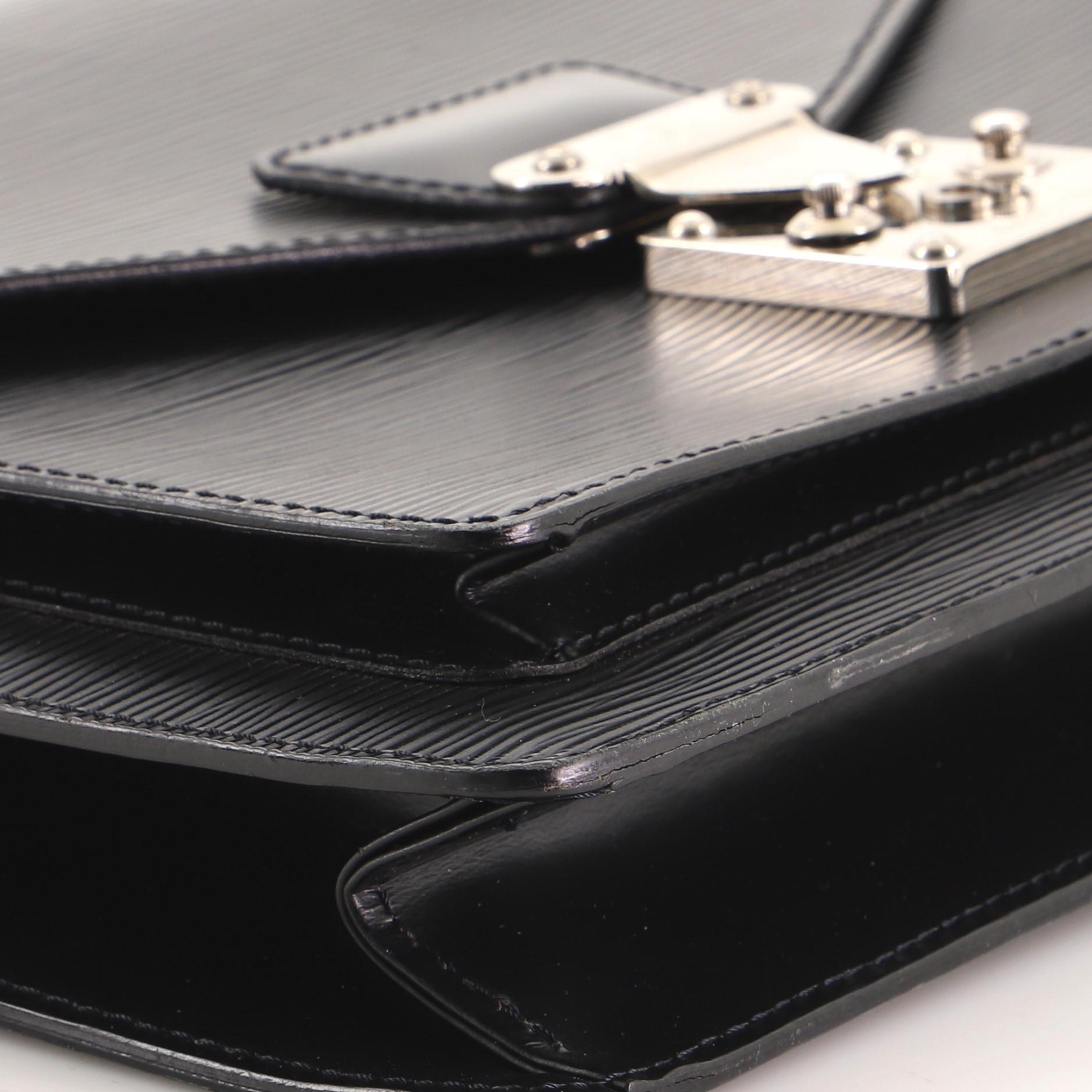 Black Louis Vuitton Monceau Handbag Epi Leather