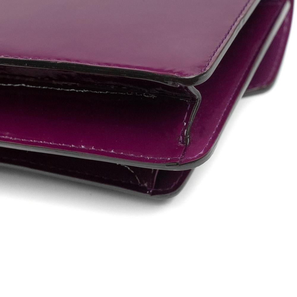 LOUIS VUITTON Monceau Shoulder bag in Purple Patent leather 6