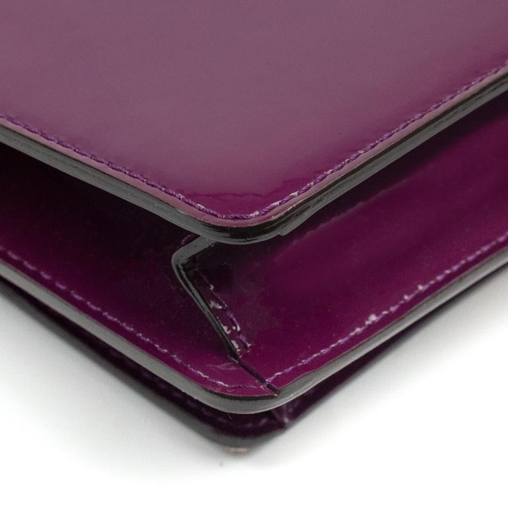 LOUIS VUITTON Monceau Shoulder bag in Purple Patent leather 7