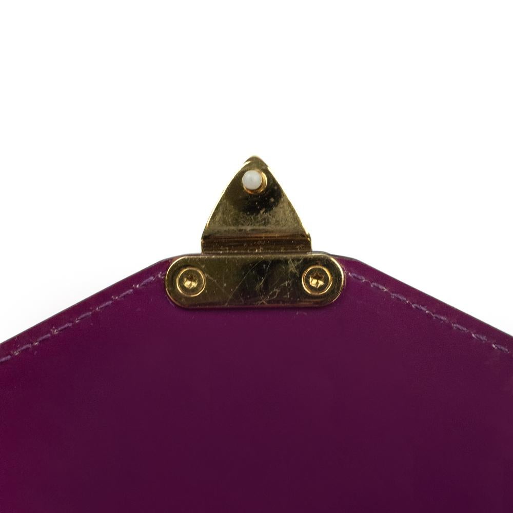 LOUIS VUITTON Monceau Shoulder bag in Purple Patent leather 3