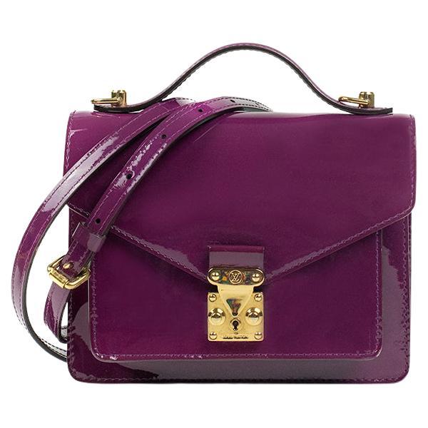 LOUIS VUITTON Monceau Shoulder bag in Purple Patent leather