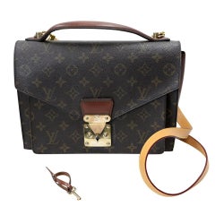 Louis Vuitton Monceau Travel Bag Monogram Canvas Cross Body Bag LV-B0504P-0005