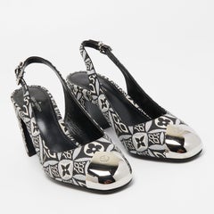 Louis Vuitton Monochrome 1854 Monogram Canvas Slingback Pumps Size 36