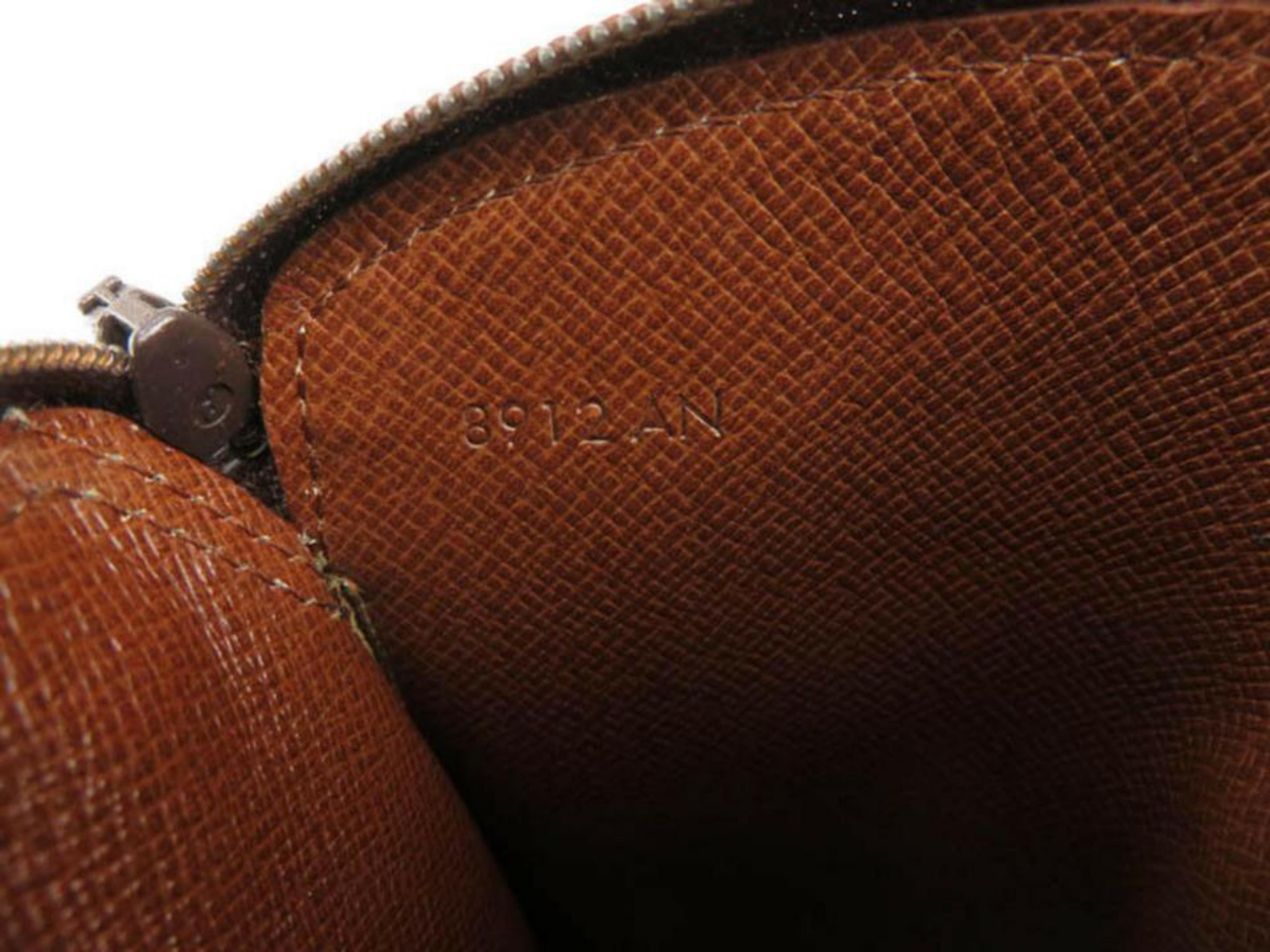 Black Louis Vuitton Monogam Secret Pouch 870008 Brown Coated Canvas Shoulder Bag For Sale