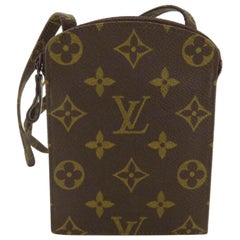 Louis Vuitton Monogam Secret Pouch 870008 Brown Coated Canvas Shoulder Bag