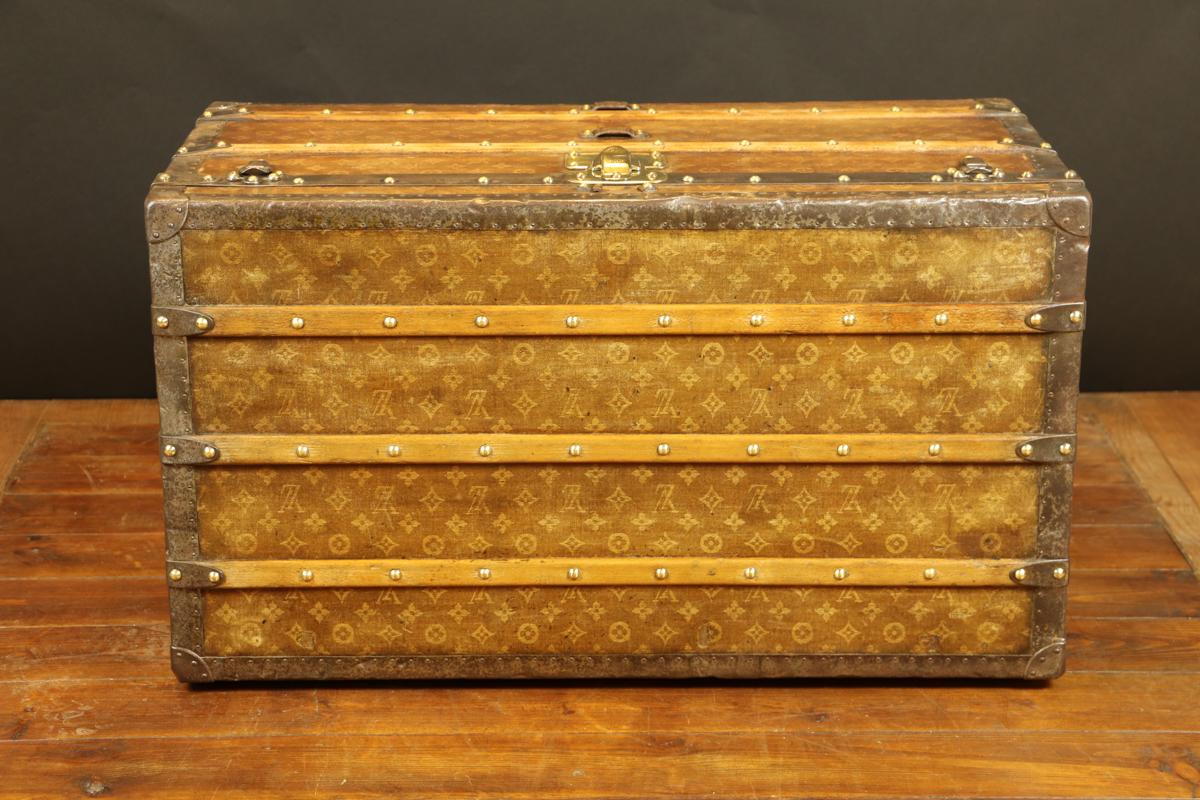 Louis Vuitton Monogram Woven Canvas Steamer Trunk, 1900s 2