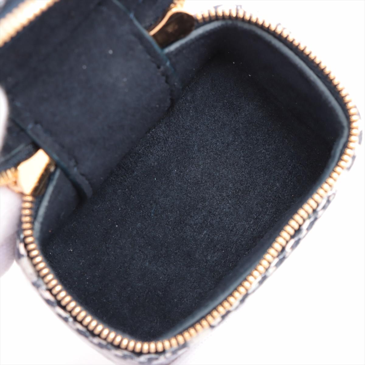 Women's Louis Vuitton Monoglam Denim Micro Vanity Bag Charm Navy Blue For Sale