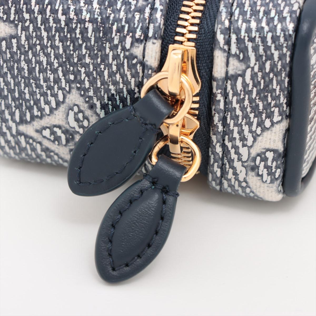 Louis Vuitton Monoglam Denim Micro Vanity Bag Charm Navy Blue For Sale 2