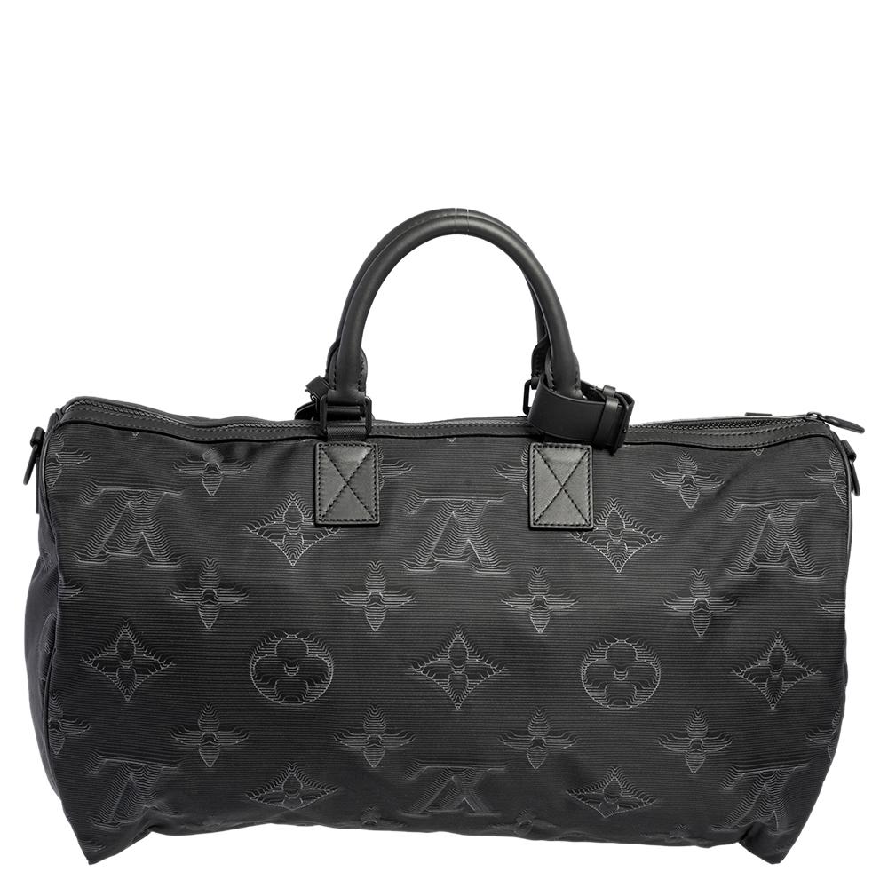 If you're looking for a classic travel bag, opt for this Keepall as it is well-crafted from monogram 3D nylon and leather to endure and well-designed to grace you with style. It has fine stitching, black-tone hardware, and a spacious interior. The