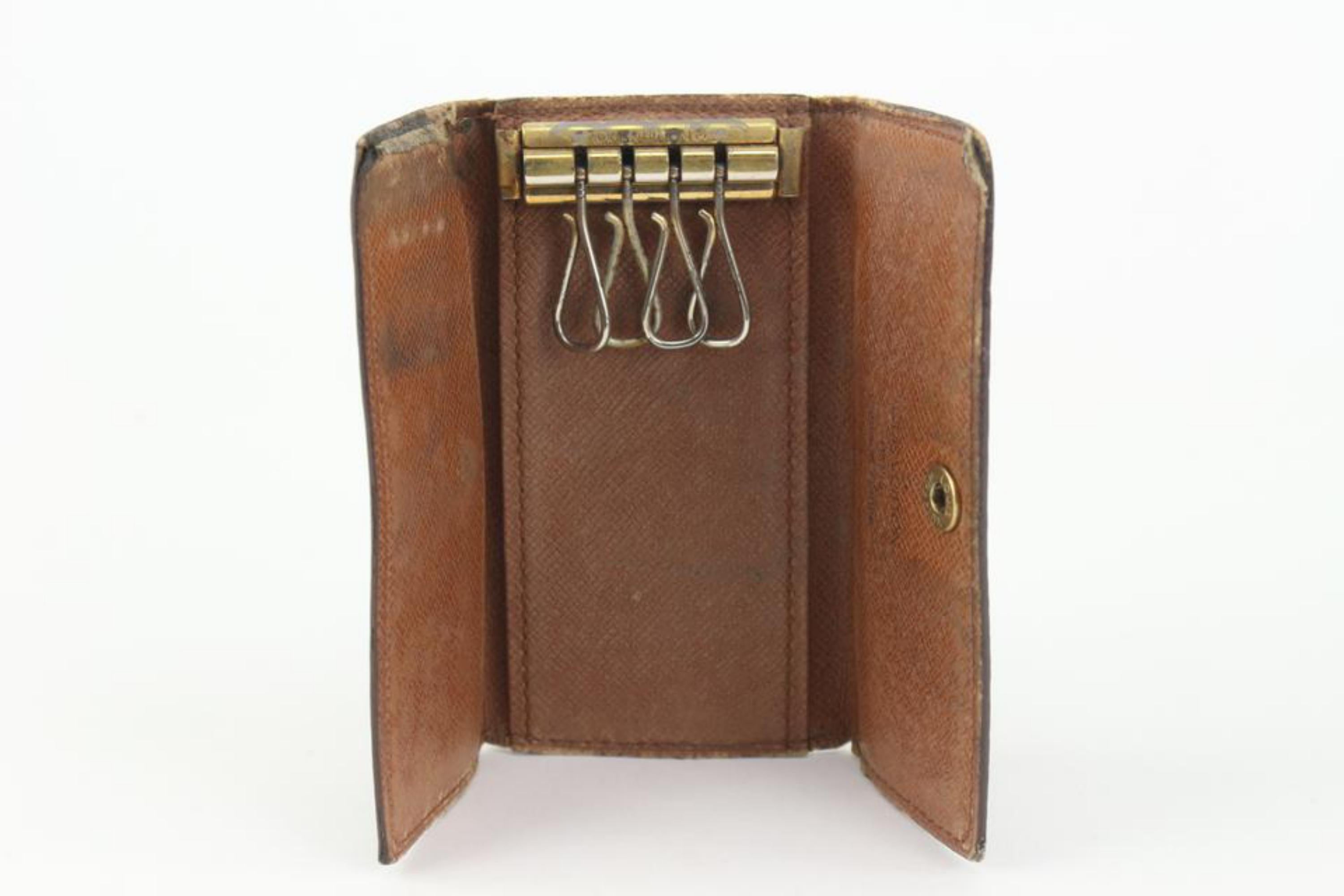 Louis Vuitton Monogram 4 Key Holder Multicles Case 1130lv15 For Sale 3