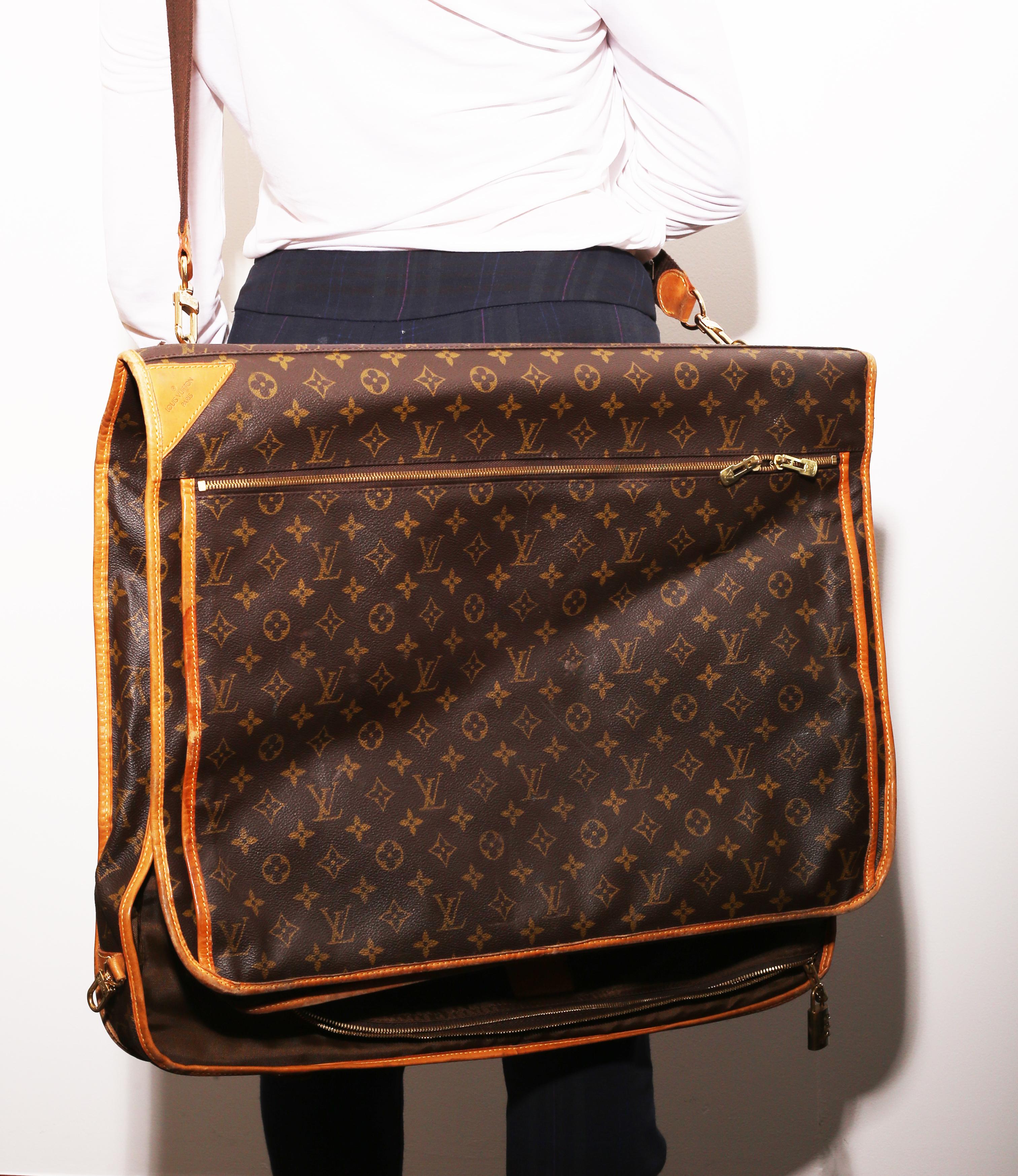 Brown Louis Vuitton Monogram 56cm Garment Bag Luggage Carrier
