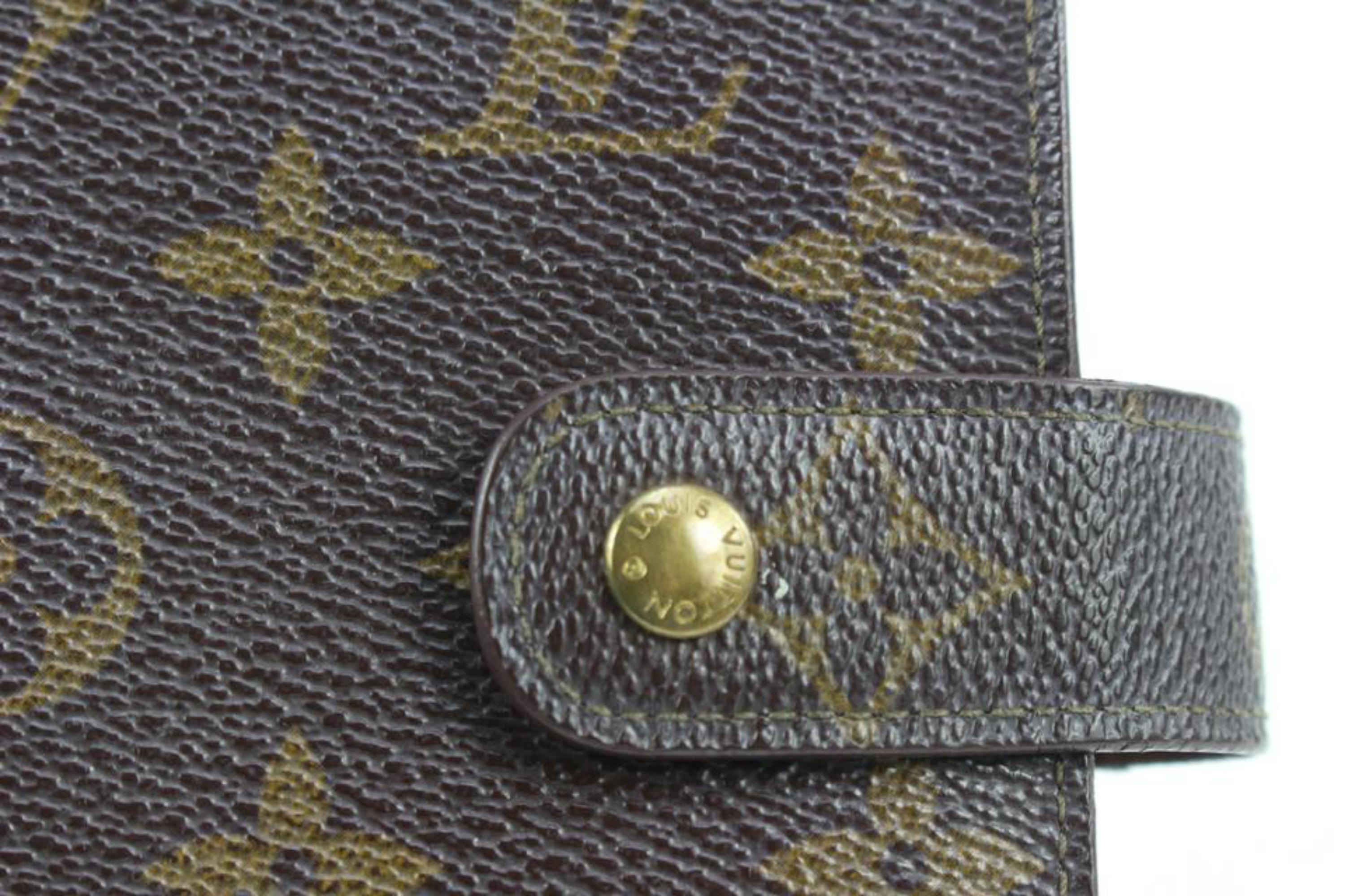 Louis Vuitton Monogram Agenda MM Diary Planner Cover s28lv14 In Good Condition For Sale In Dix hills, NY