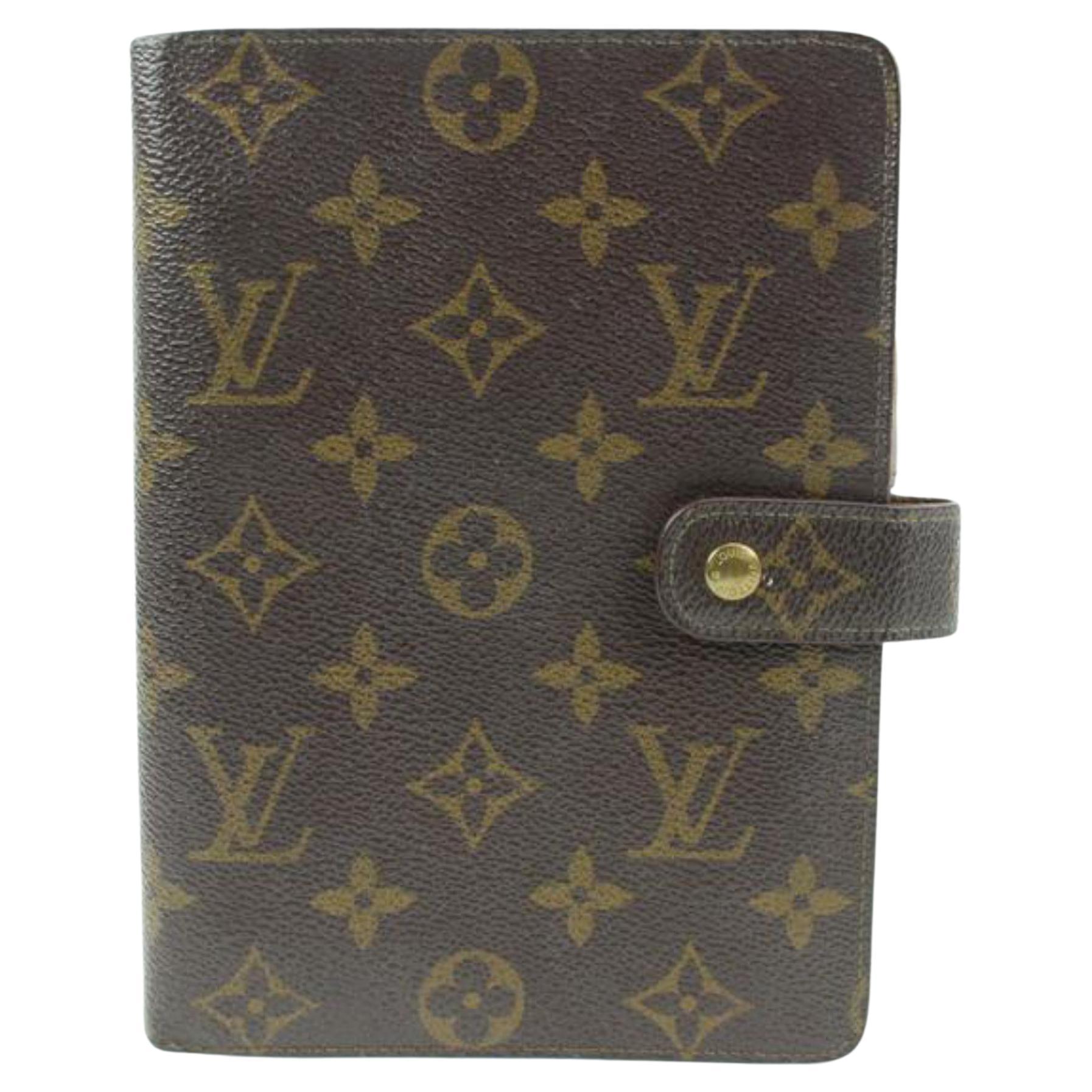Louis Vuitton Monogram Agenda MM Diary Planner Cover s28lv14 For Sale