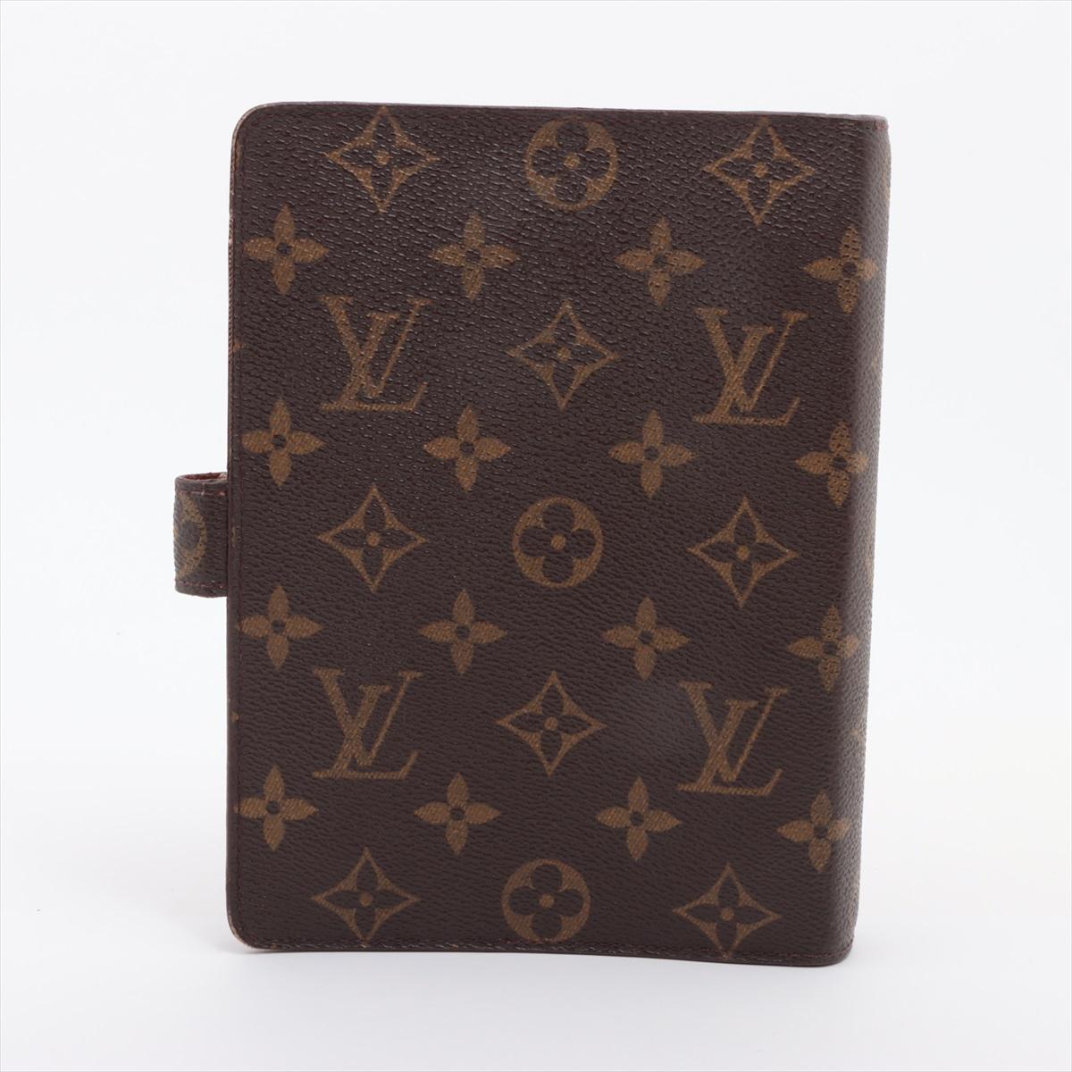 Black Louis Vuitton Monogram Agenda MM Notebook Cover