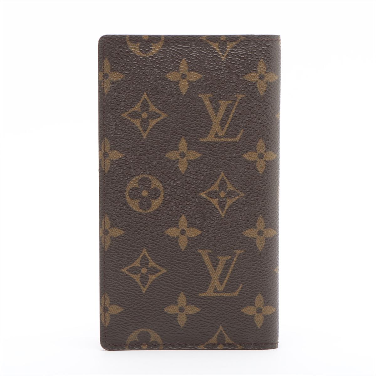 Black Louis Vuitton Monogram Agenda Poche Notebook Cover Brown For Sale