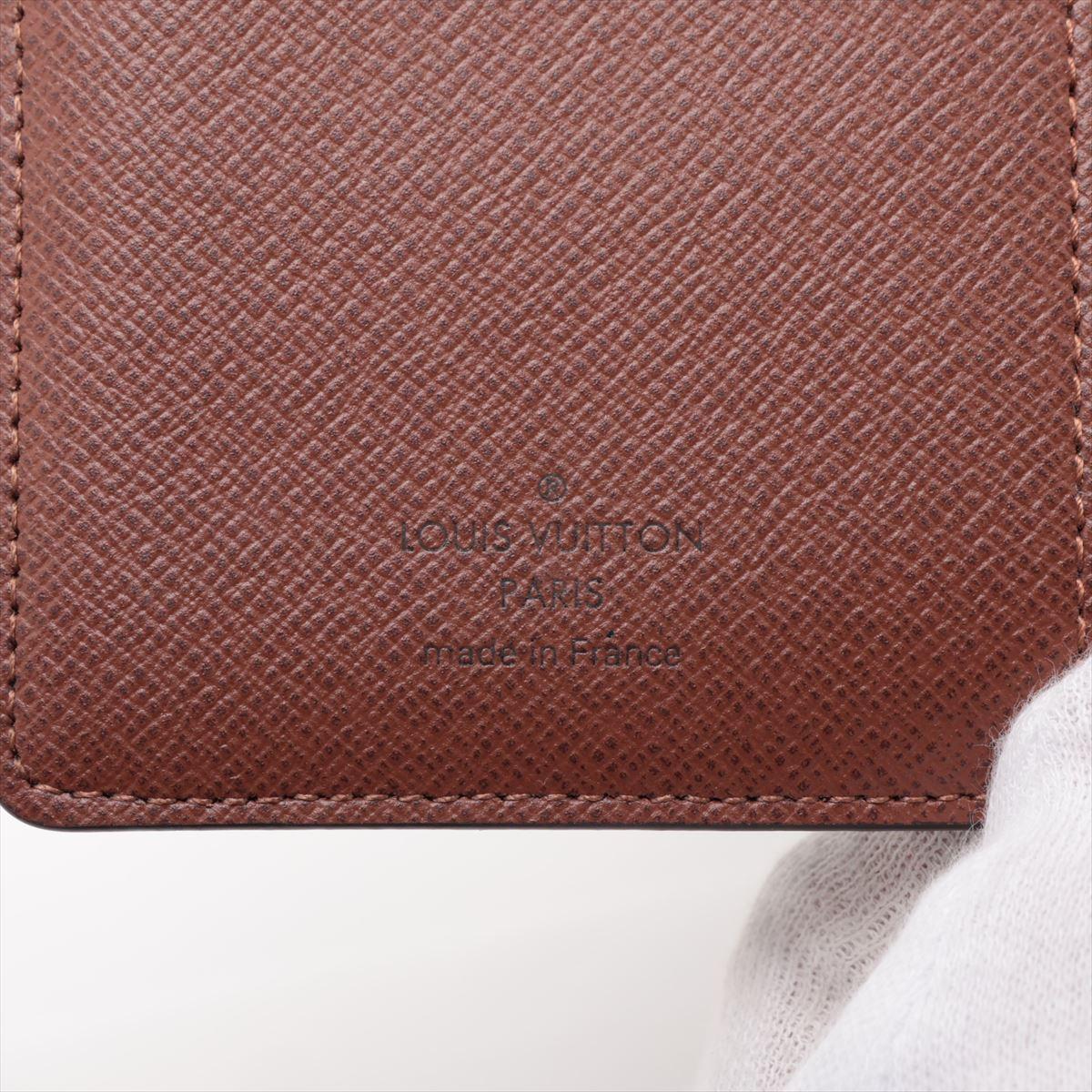 Women's or Men's Louis Vuitton Monogram Agenda Poche Notebook Cover Brown For Sale