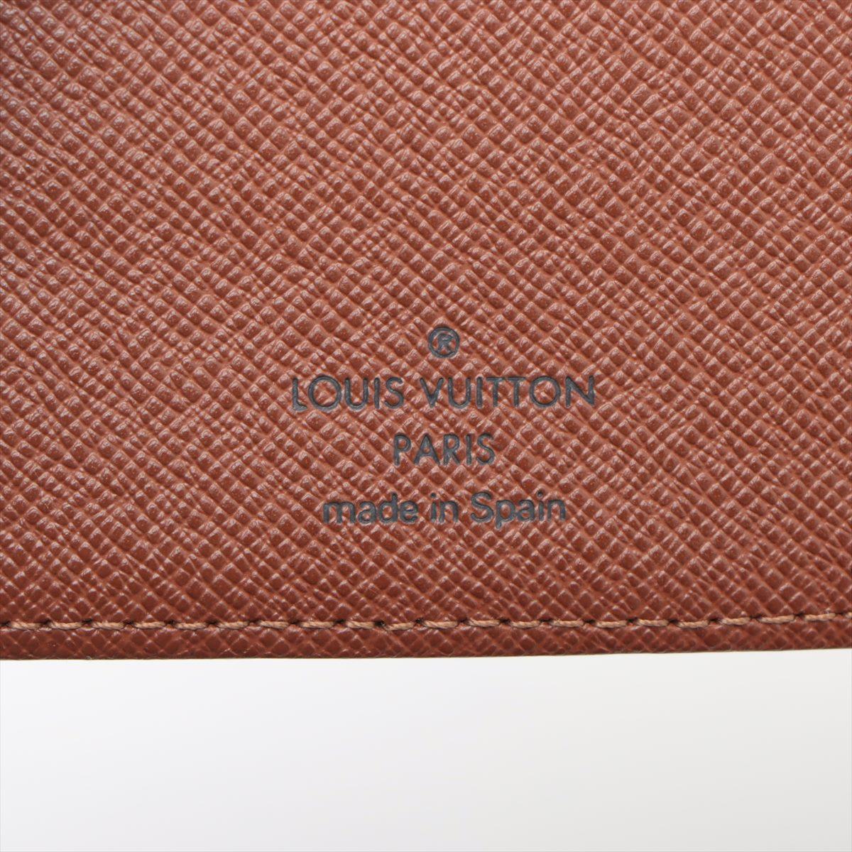 Louis Vuitton Monogram Agenda Poche Notebook Cover Brown For Sale 2