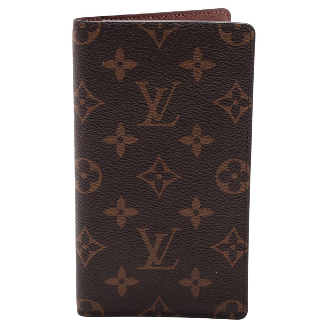Louis Vuitton Monogram Agenda Poche Notebook Cover Brown For Sale