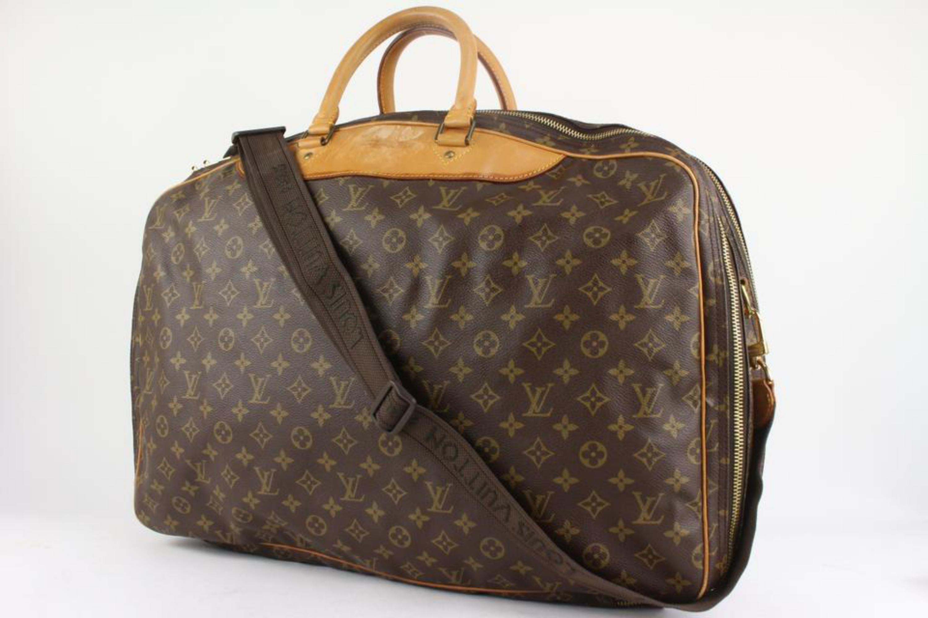 Louis Vuitton Monogram Alize 2 Poches Suitcase Luggage with Bandouliere 9lv110 For Sale 7