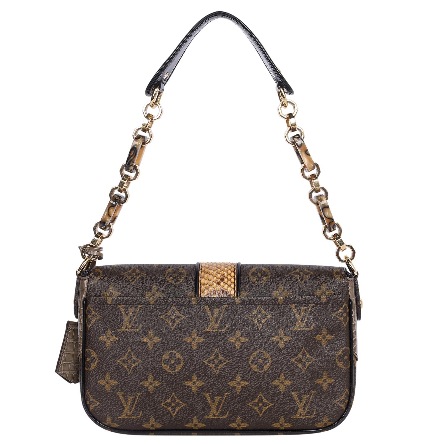 LOUIS VUITTON Monogram Alligator Python Resin Shoulder Bag 2010 in vendita 2