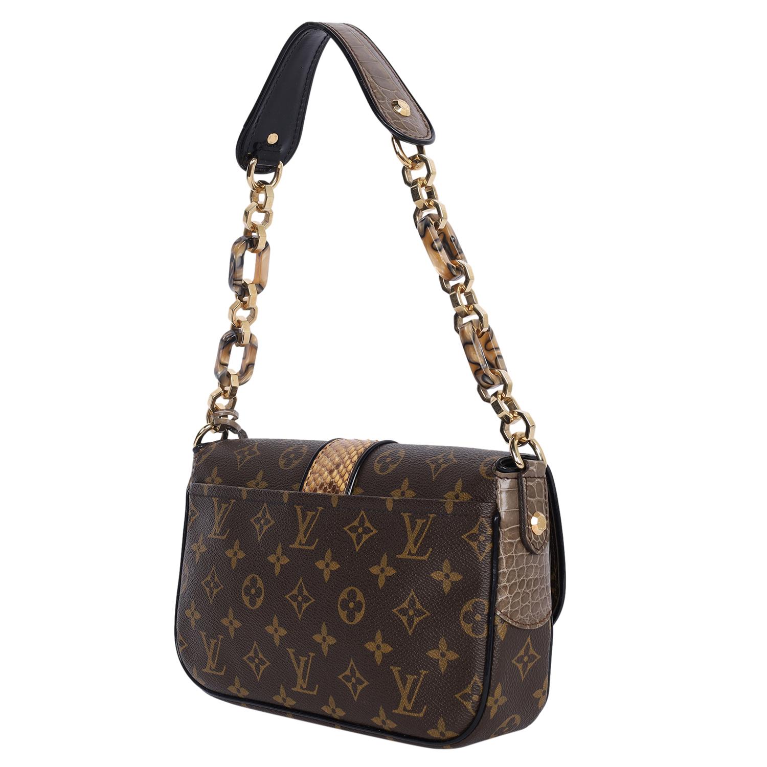 LOUIS VUITTON Monogram Alligator Python Resin Shoulder Bag 2010 in vendita 4