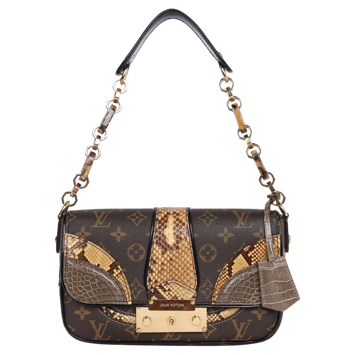 LOUIS VUITTON Monogram Alligator Python Resin Shoulder Bag 2010