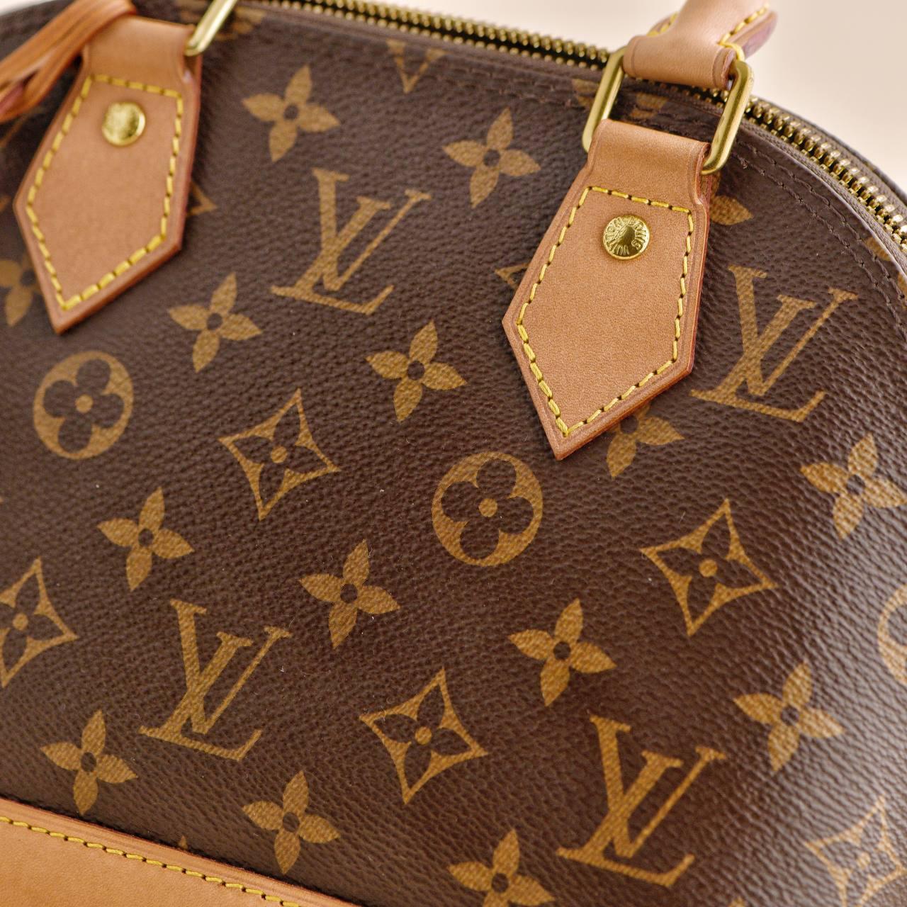 Louis Vuitton Monogram Alma BB Satchel Bag For Sale 8