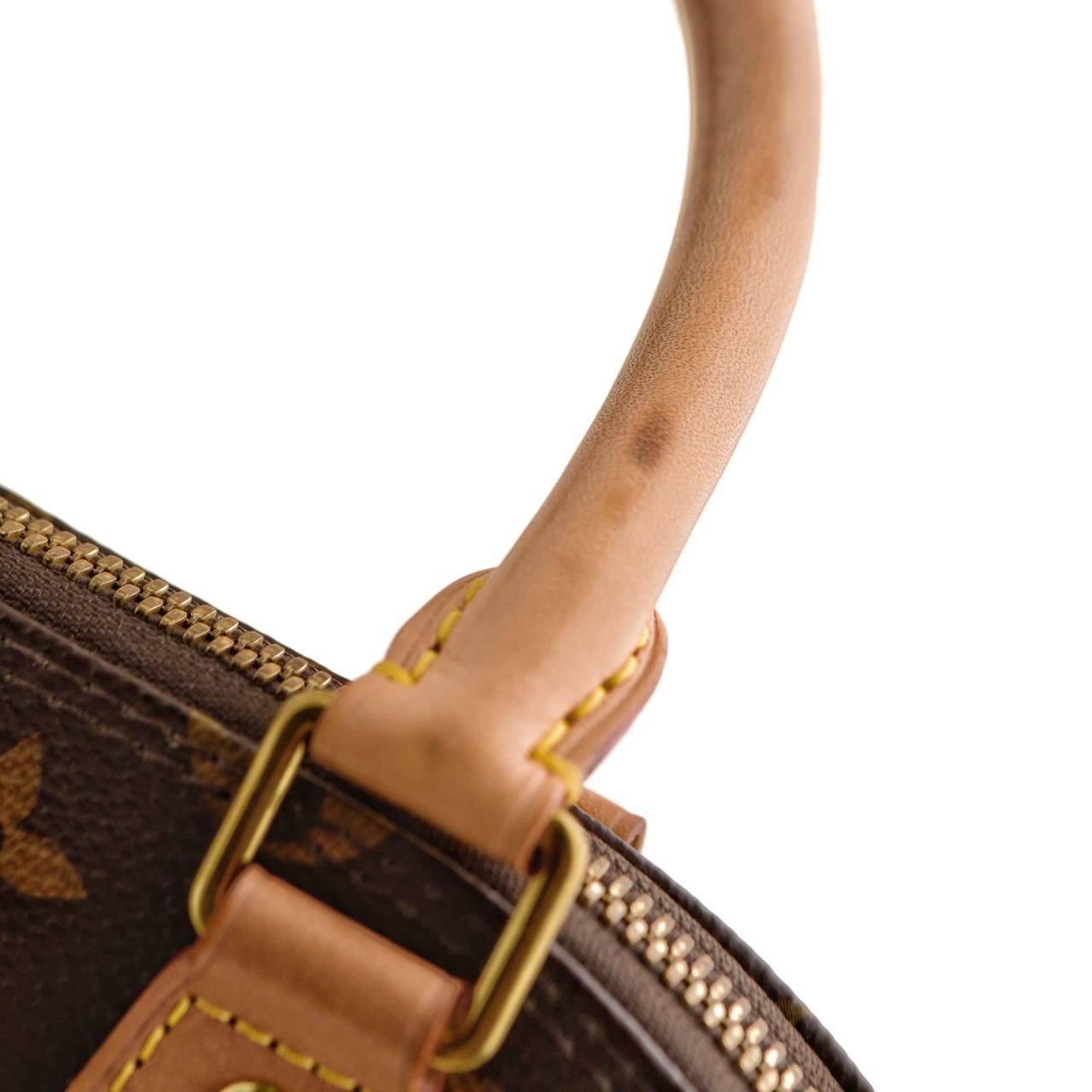 Louis Vuitton Monogram Alma BB Satchel Bag For Sale 11