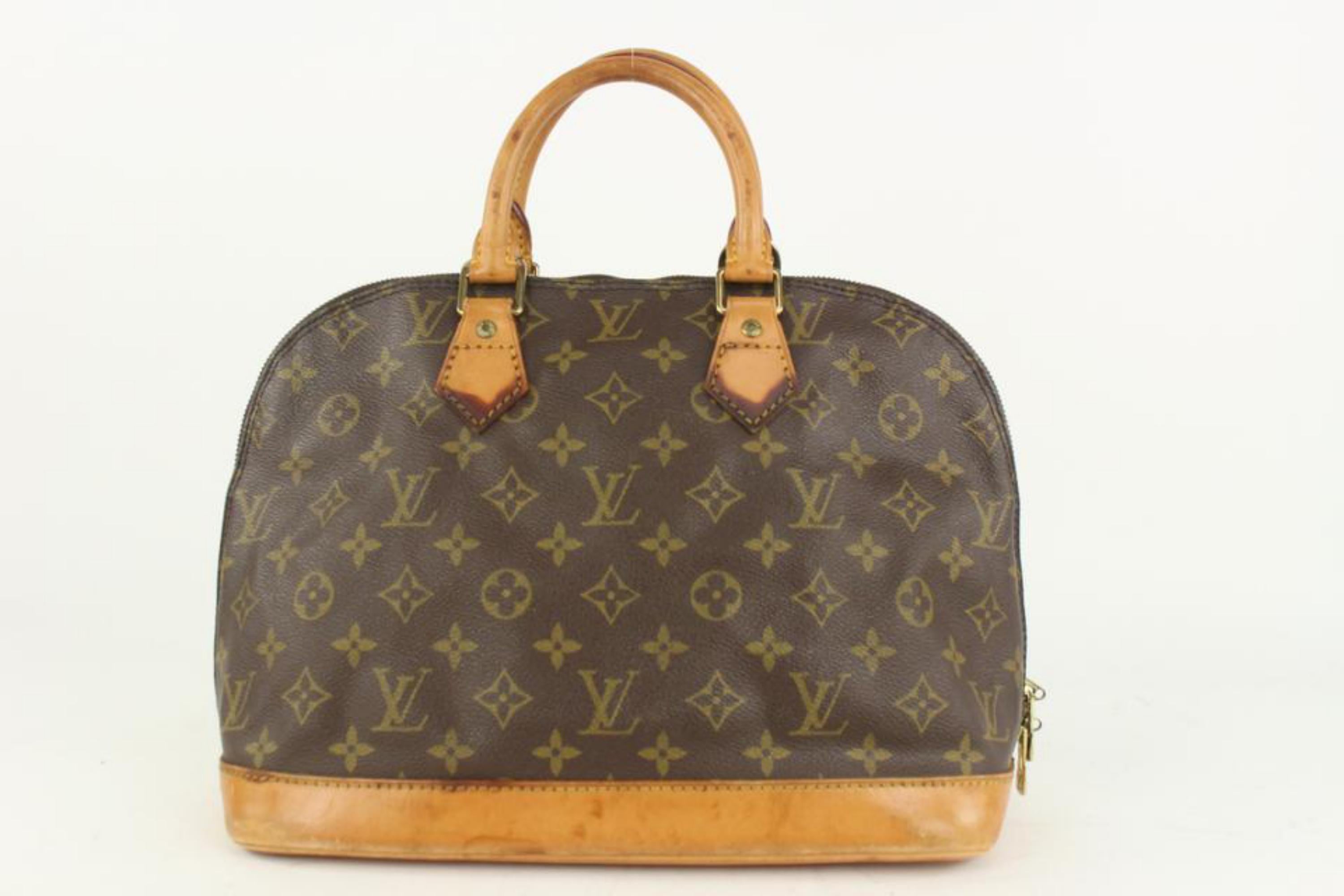 Brown Louis Vuitton Monogram Alma PM Dome Satchel 3LV1015