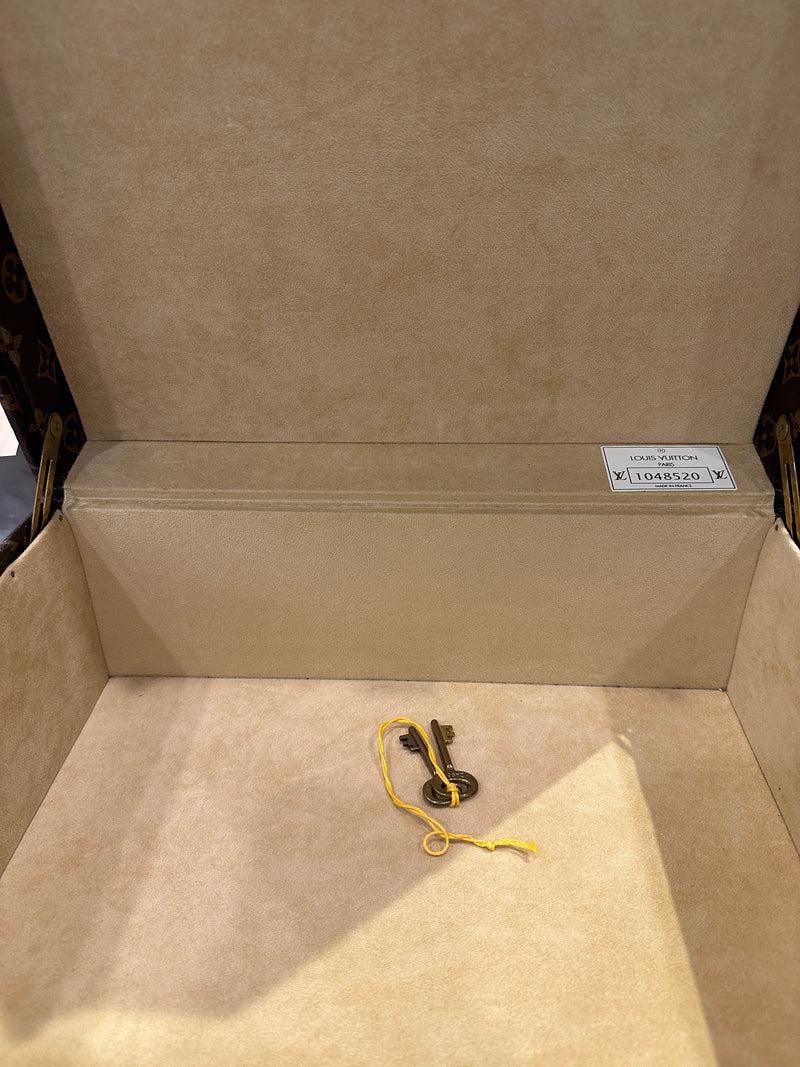 LOUIS VUITTON Monogram Alzer 11 Hard Case Trunk Set Brown im Angebot 6