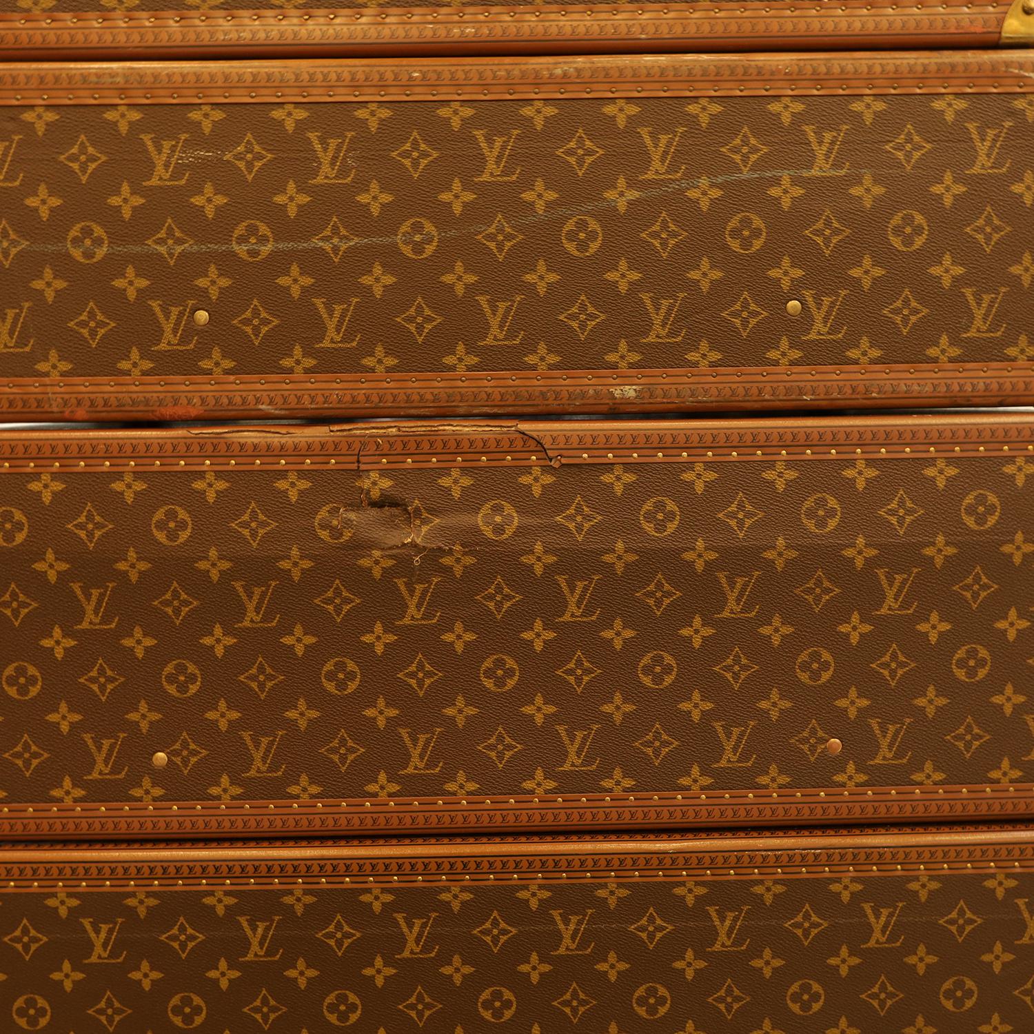 LOUIS VUITTON Monogram Alzer 11 Hard Case Trunk Set Brown für Damen oder Herren im Angebot