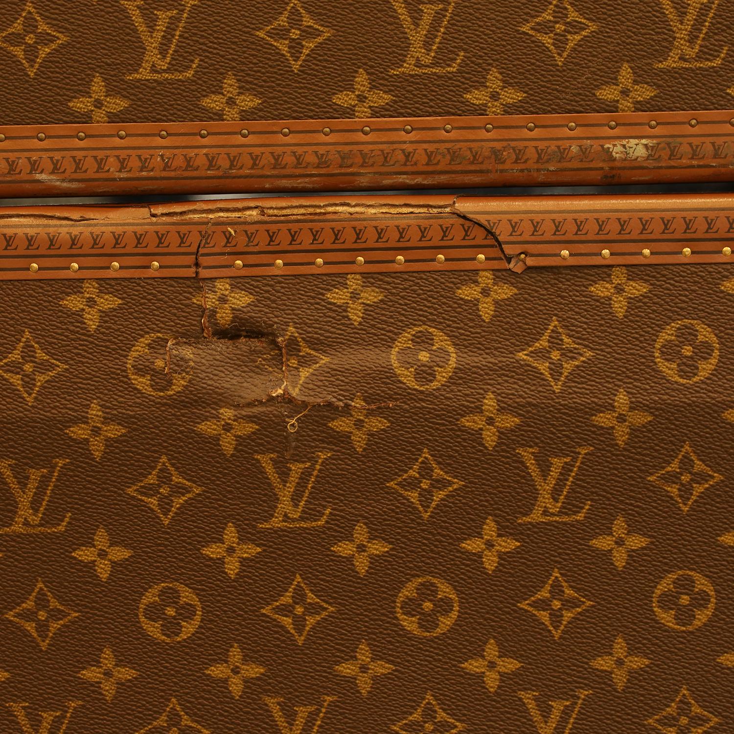 LOUIS VUITTON Monogram Alzer 11 Hard Case Trunk Set Brown im Angebot 1