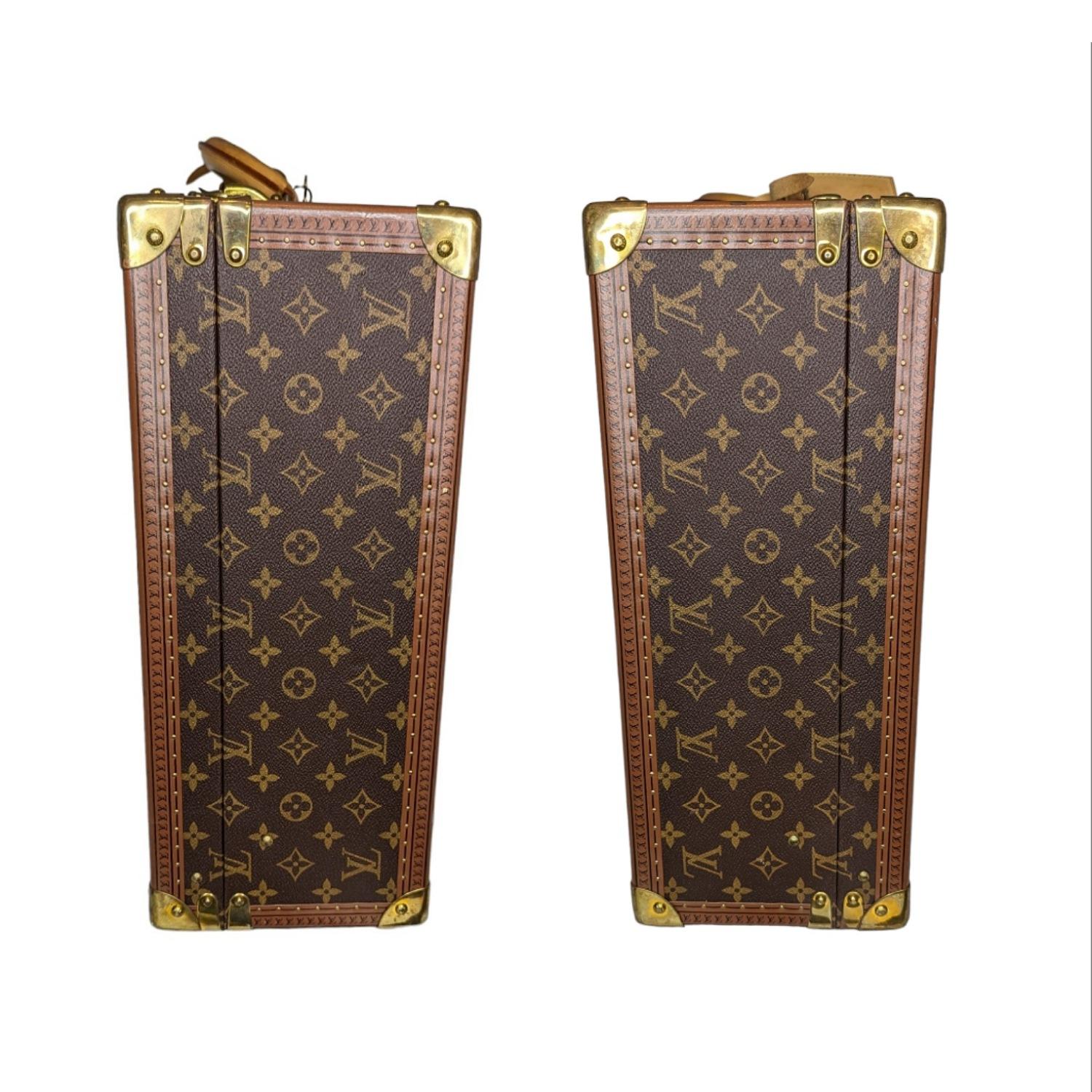Women's or Men's Louis Vuitton Monogram Alzer 60 Trunk Luggage For Sale