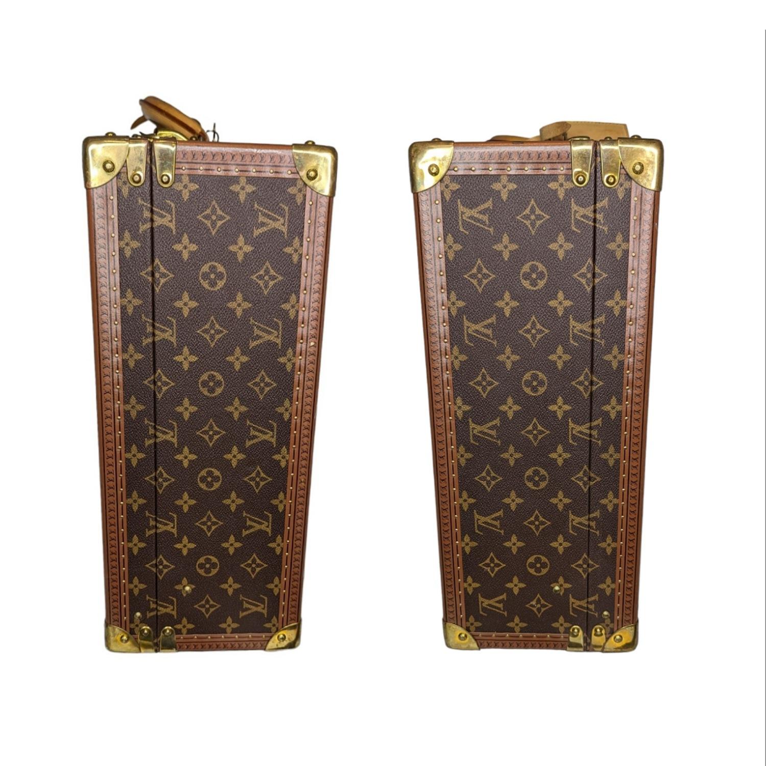 Louis Vuitton Monogram Alzer 60 Trunk Luggage In Good Condition For Sale In Scottsdale, AZ