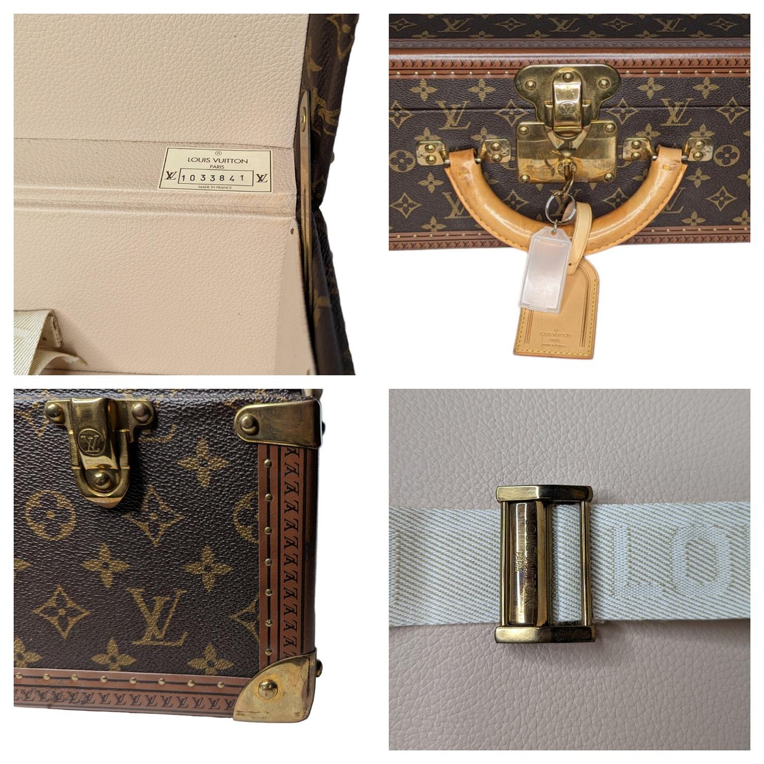 Louis Vuitton Monogram Alzer 60 Trunk Luggage For Sale 5
