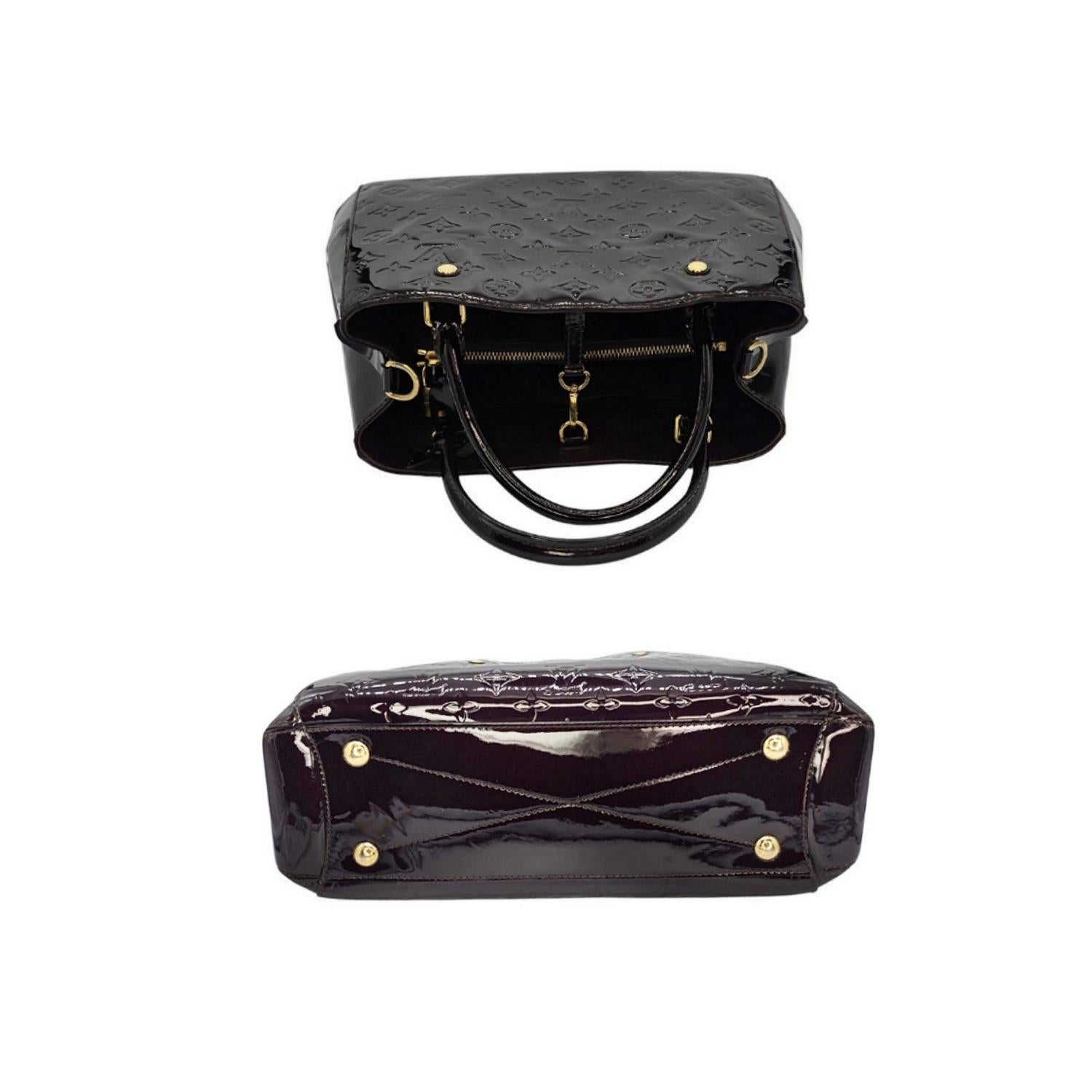 Women's Louis Vuitton Monogram Amarante Vernis Montaigne MM Satchel