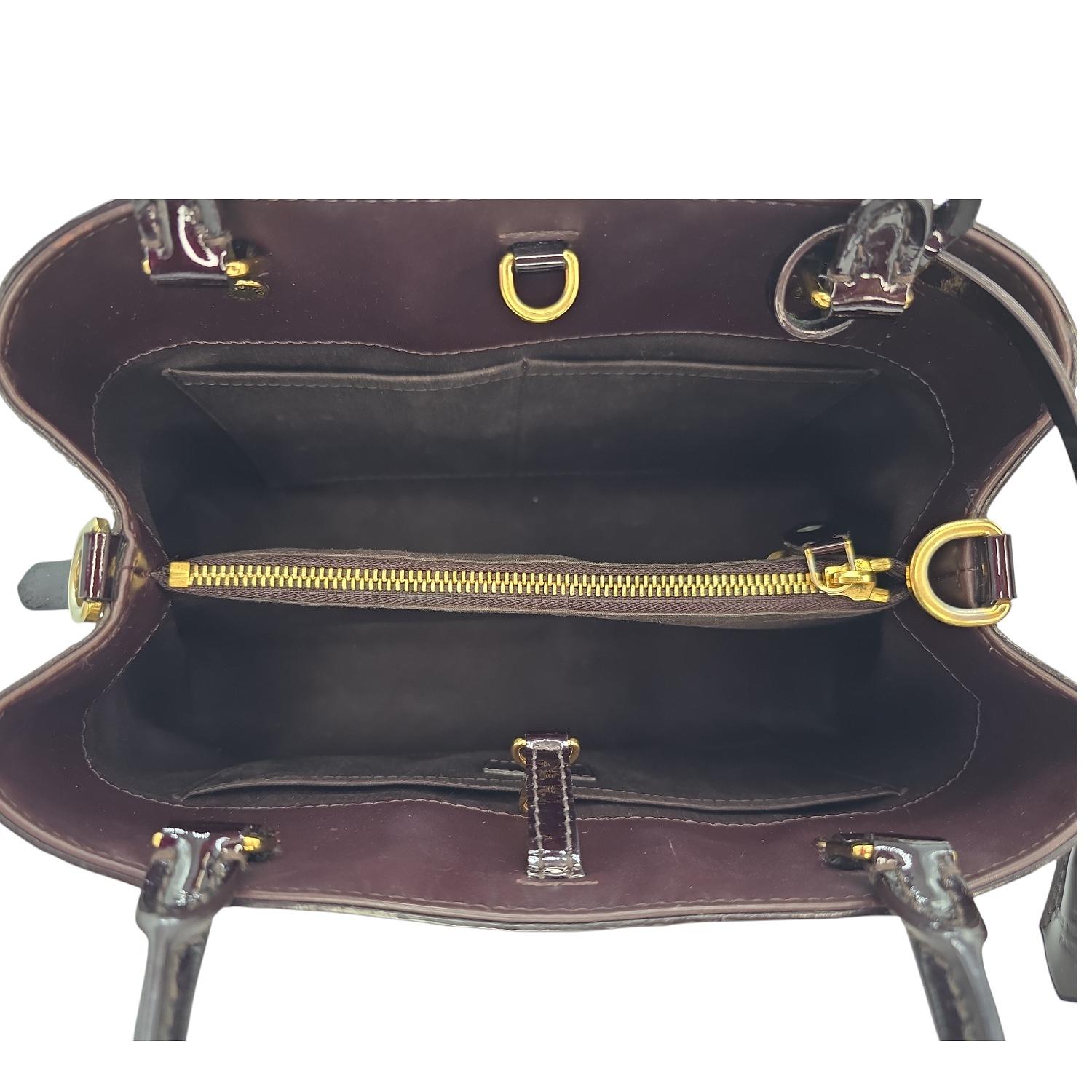 Louis Vuitton Monogram Amarante Vernis Montaigne MM Satchel 1